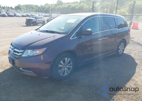 2014 Honda Odyssey Exl from USA, damaged, VIN 5FNRL5H65EB110880